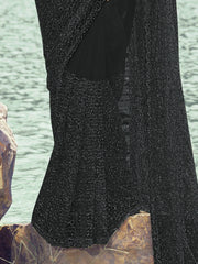 Womens Premium Fashion Ethnic Black Color Saree-MLSHWSA2105BLK0ONE