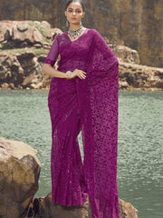 Womens Premium Fashion Ethnic Maroon Color Saree-MLSHWSA2096MRN0ONE