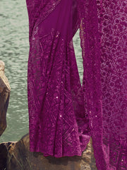 Womens Premium Fashion Ethnic Maroon Color Saree-MLSHWSA2096MRN0ONE