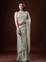 Womens Premium Fashion Ethnic Green Color Saree-MLSHWSA2092GRN0ONE