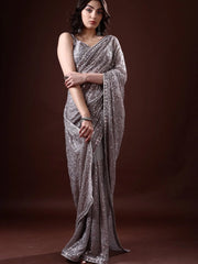 Womens Premium Fashion Ethnic Grey Color Saree-MLSHWSA2090GRY0ONE