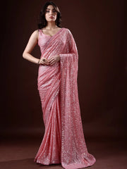 Womens Premium Fashion Ethnic Pink Color Saree-MLSHWSA2089PNK0ONE