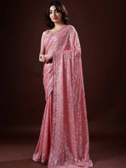 Womens Premium Fashion Ethnic Pink Color Saree-MLSHWSA2089PNK0ONE