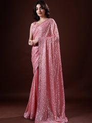 Womens Premium Fashion Ethnic Pink Color Saree-MLSHWSA2089PNK0ONE