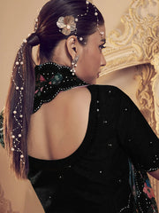 Womens Premium Fashion Ethnic Black Color Saree-MLSHWSA2087BLK0ONE