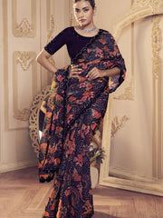 Womens Premium Fashion Ethnic Maroon Color Saree-MLSHWSA2086MRN0ONE