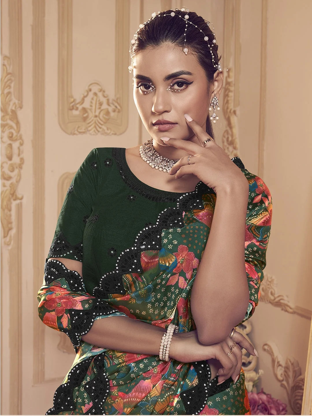 Green Silk Saree | Designer Sarees India