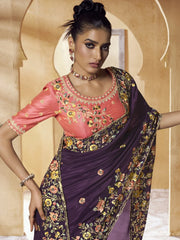 Womens Premium Fashion Ethnic Purple Color Saree-MLSHWSA2065PUP0ONE