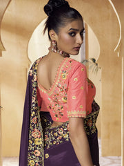 Womens Premium Fashion Ethnic Purple Color Saree-MLSHWSA2065PUP0ONE