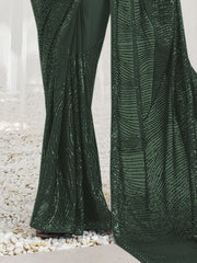 Womens Premium Fashion Ethnic Green Color Saree-MLSHWSA2062GRN0ONE