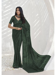 Womens Premium Fashion Ethnic Green Color Saree-MLSHWSA2062GRN0ONE