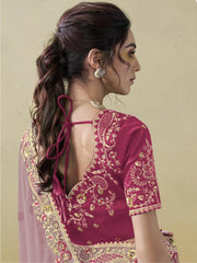 Womens Premium Fashion Ethnic Pink Color Saree-MLSHWSA2064PNK0ONE