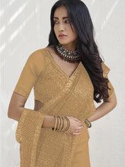 Womens Premium Fashion Ethnic Beige Color Saree-MLSHWSA2061BEI0ONE