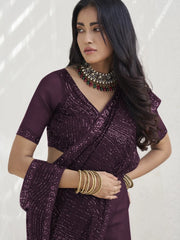 Womens Premium Fashion Ethnic Maroon Color Saree-MLSHWSA2060MRN0ONE