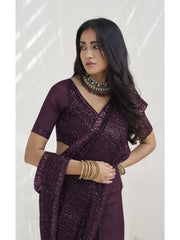 Womens Premium Fashion Ethnic Maroon Color Saree-MLSHWSA2060MRN0ONE