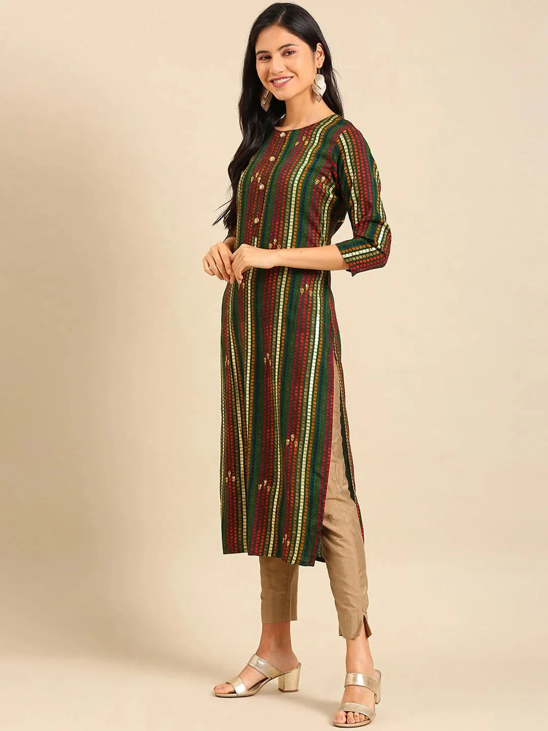 Multi-Printed Indian Kurta - Women's Viscose Kurtas Collection