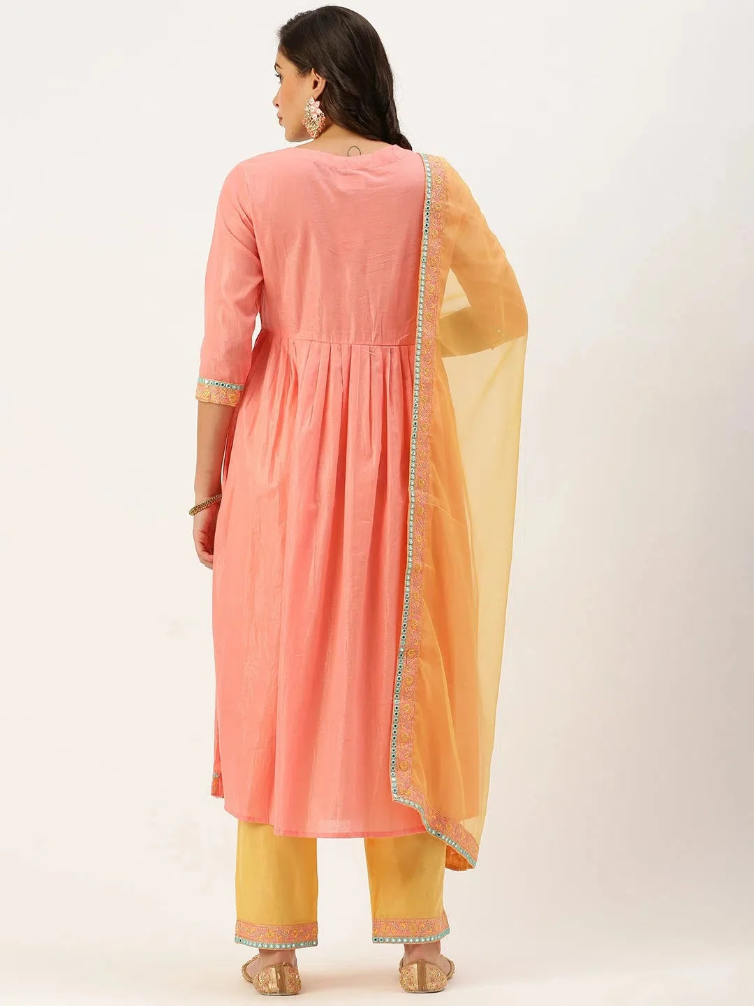 Women's Pink Solid Kurta Sets | Cotton Indian Kurta Sets