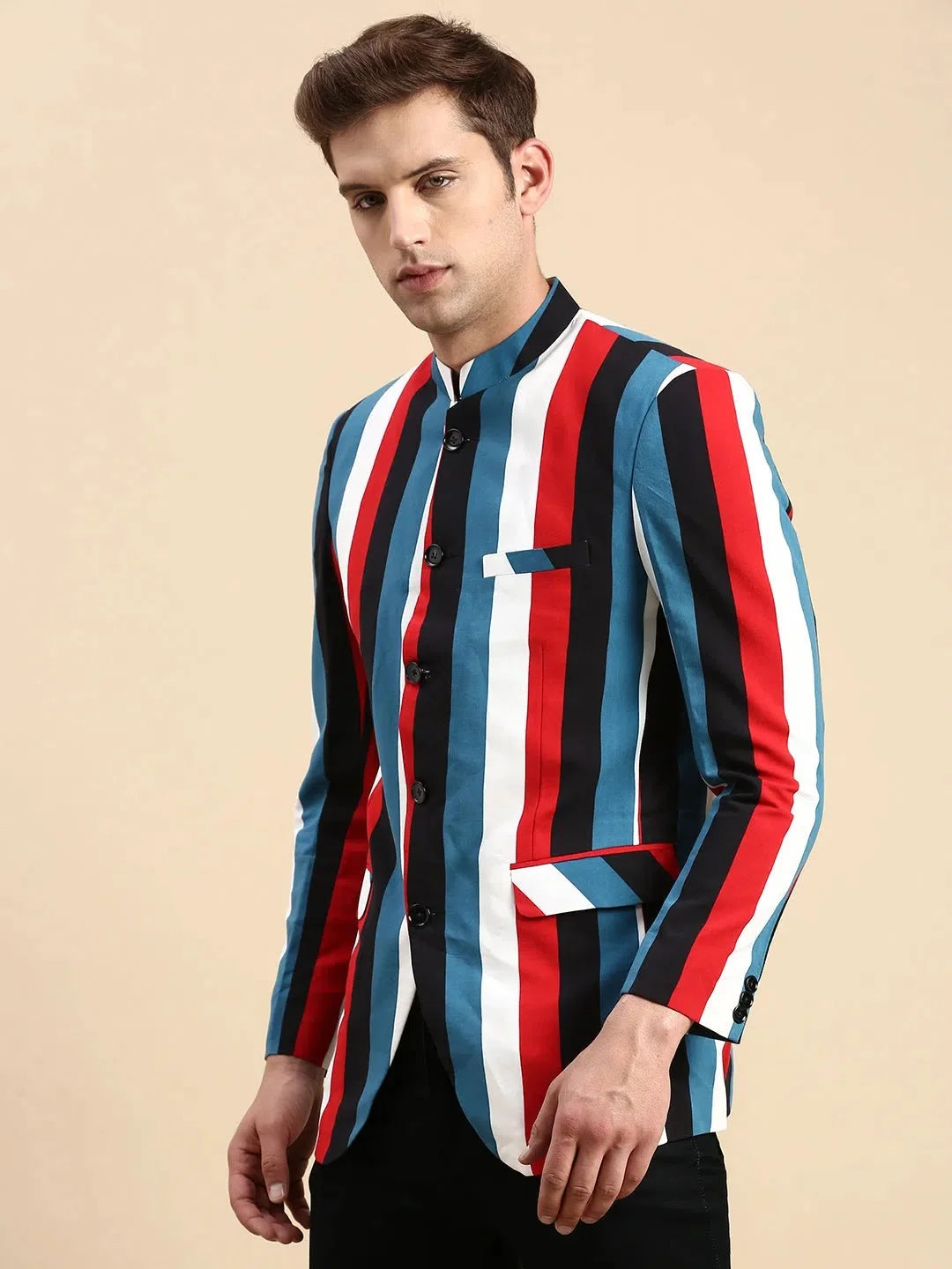 Multi Striped Party Blazer | Men's Ethnic Wear | DesiQlo