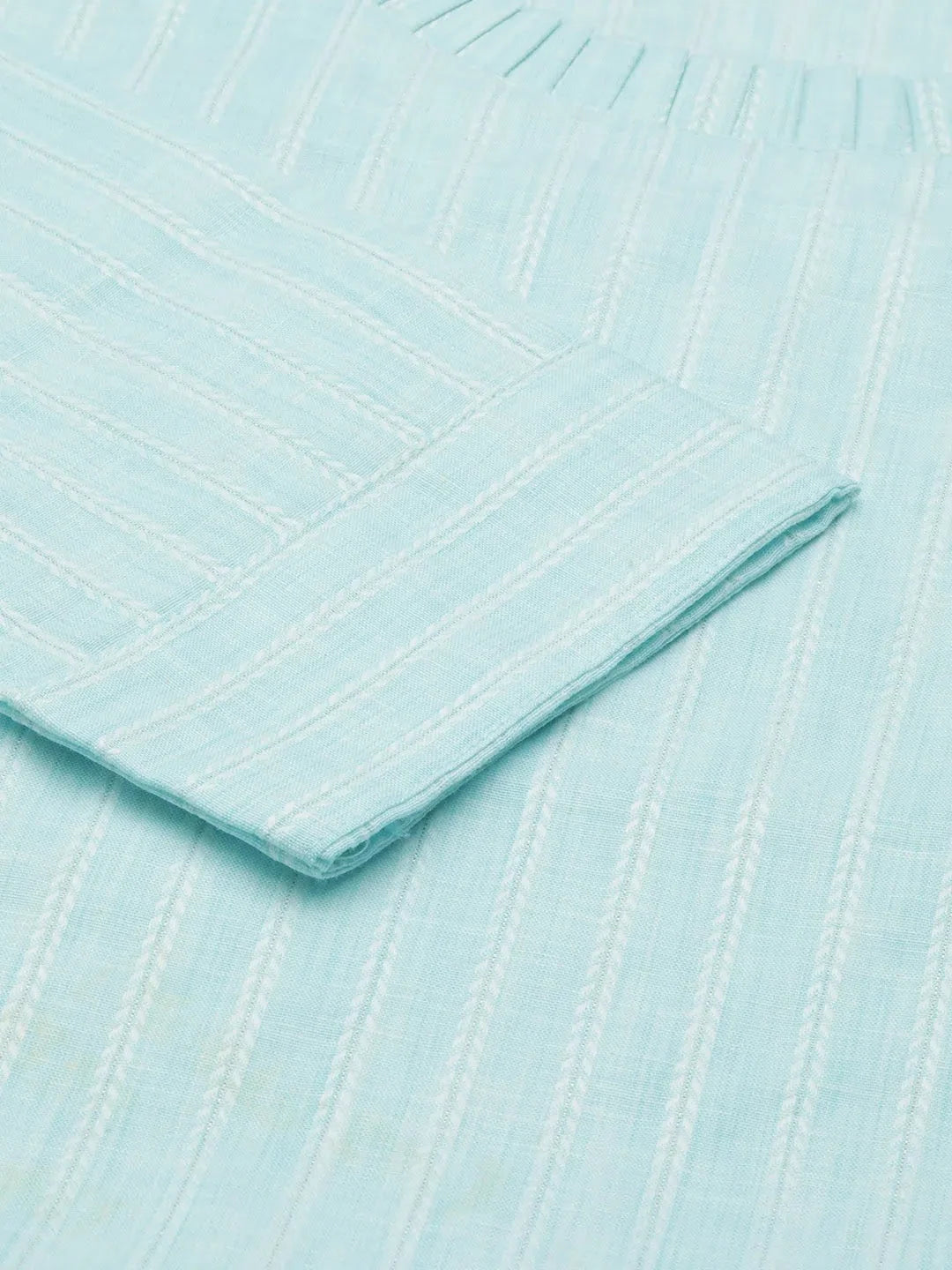 Blue Solid Cotton Kurta Set | Women's Indian Kurta Sets