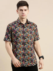 Men Multi Floral Casual Shirt-GALLERLA-1735-Multi