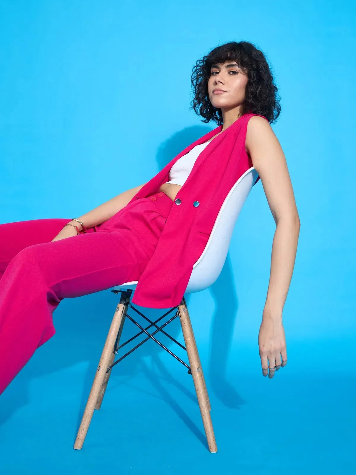 Fuchsia Longline Blazer | Women's Western Clothing Outfits