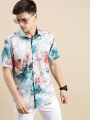 Men Multi Floral Casual Shirt-GALLERLA-1763-Multi