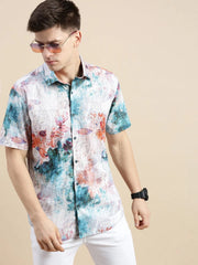 Men Multi Floral Casual Shirt-GALLERLA-1763-Multi