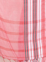 Rose Pink Cotton Soft Saree With Woven Nakshi Borders-MA62CT33660067
