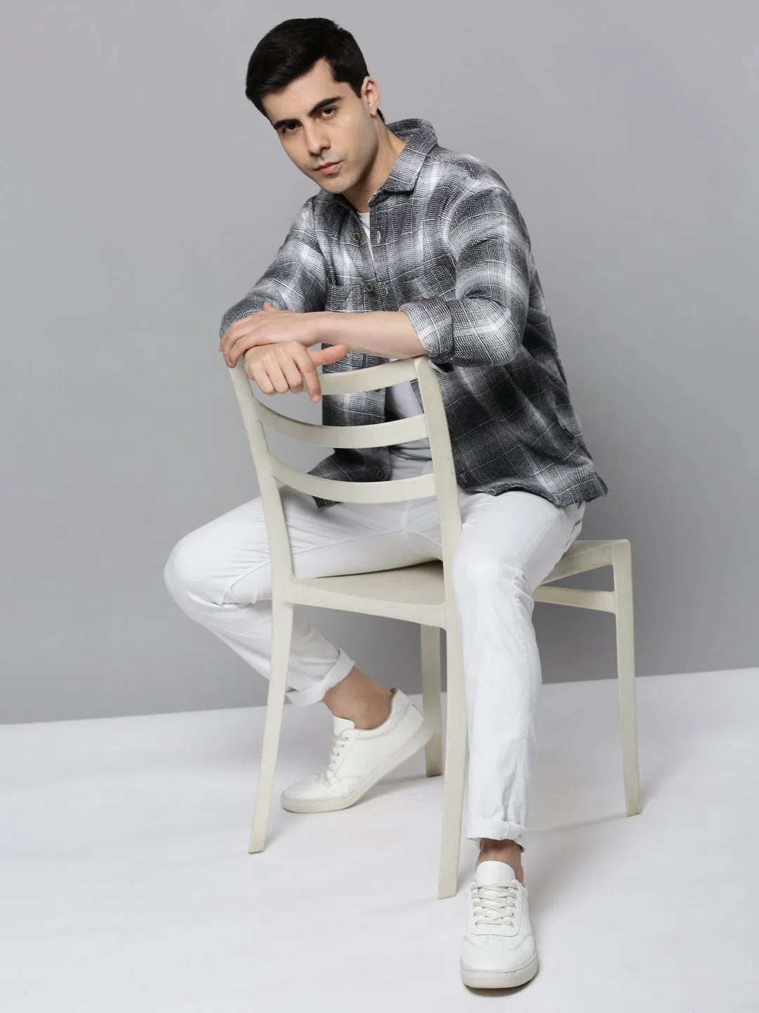 Black Checked Mens Shirt - Casual Cotton Shirts | DesiQlo