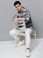 Men Black Checked Casual Shirt-RUGGEDCHECKS-4169-Black