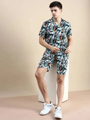 Men Multi Printed Casual Co ord Set-SEABREEZE-2116-Multi