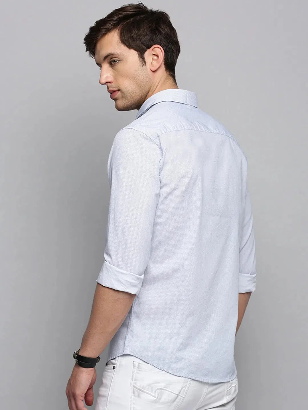 Men's White Printed Shirt - Casual Cotton Printed Shirt