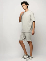 Men Grey Striped Casual Co ords-AR-CD-13-Grey