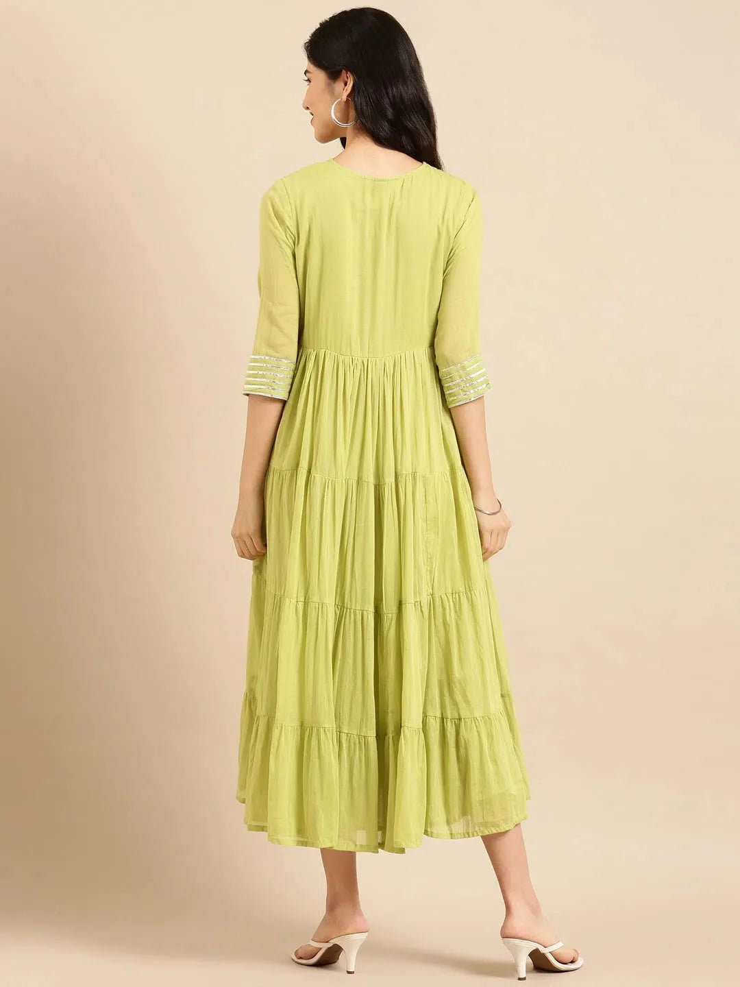 Green Cotton Kurta: Simple and Stylish Indian Kurta Ladies