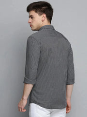 Men Black Checked Casual Shirt-TRISTANCHECKS-4327-Black