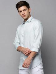 Men Blue Solid Casual Shirt-BREZZAPLAIN-4538-Blue