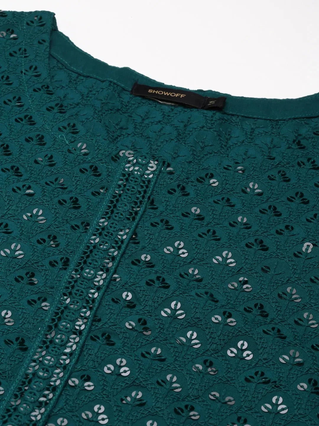 Green Embroidered Kurta | Ladies Indian Kurtas | DesiQlo
