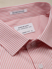 Men Peach Striped Formal Shirt-PHILOCALISTSTRIPES-2122-Peach