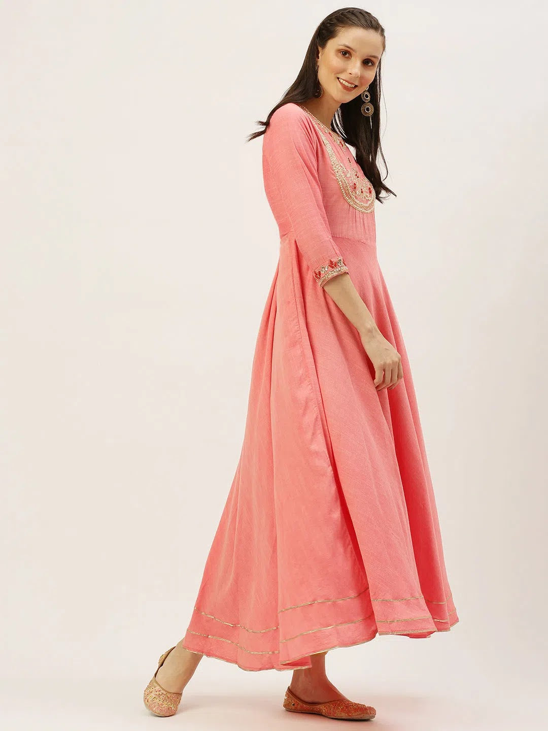 Pink Embellished Indian Kurta for Ladies | DesiQlo Kurtas