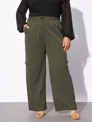 Women Olive Multi Pockets Cargo Pants