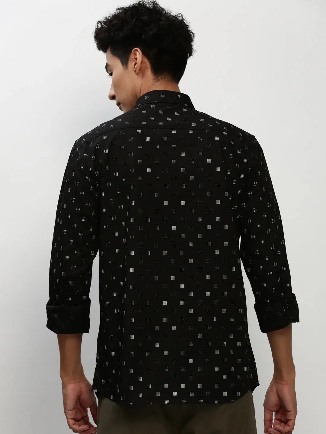 Black Printed Mens Shirt | Cotton Casual Shirts