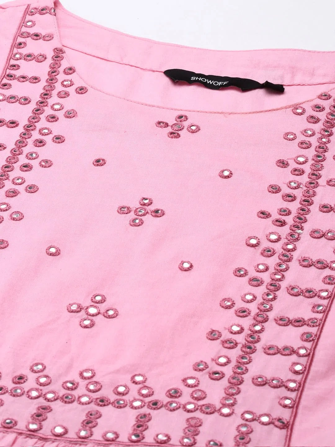 Pink Solid Cotton Women's Kurta Set | Indian Designer Kurta Sets