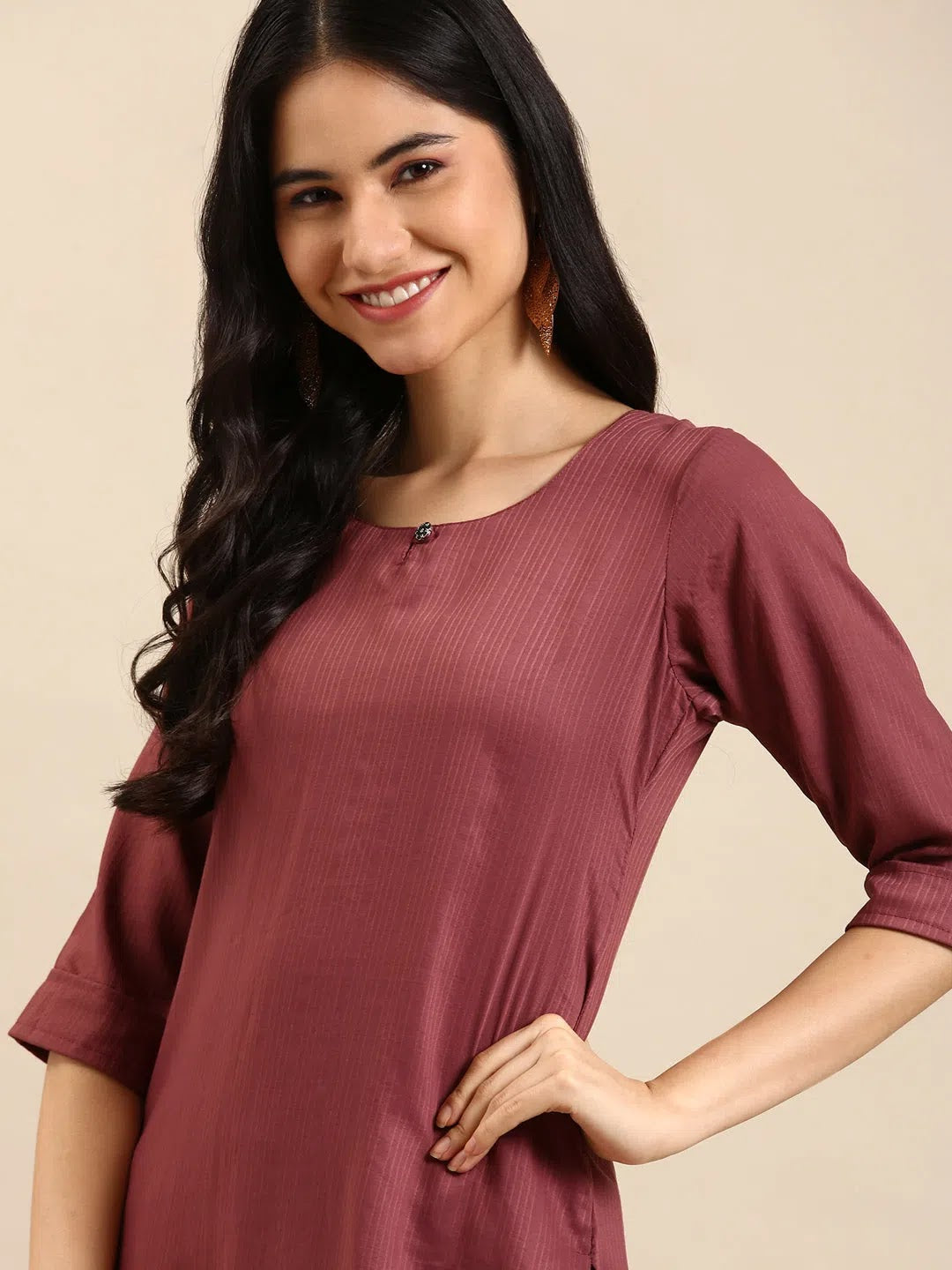 Purple Solid Cotton Kurta Set | Women's Designer Kurta Sets