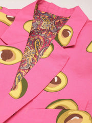 Men Pink Printed Blazer-SOBLZ-277-Pink