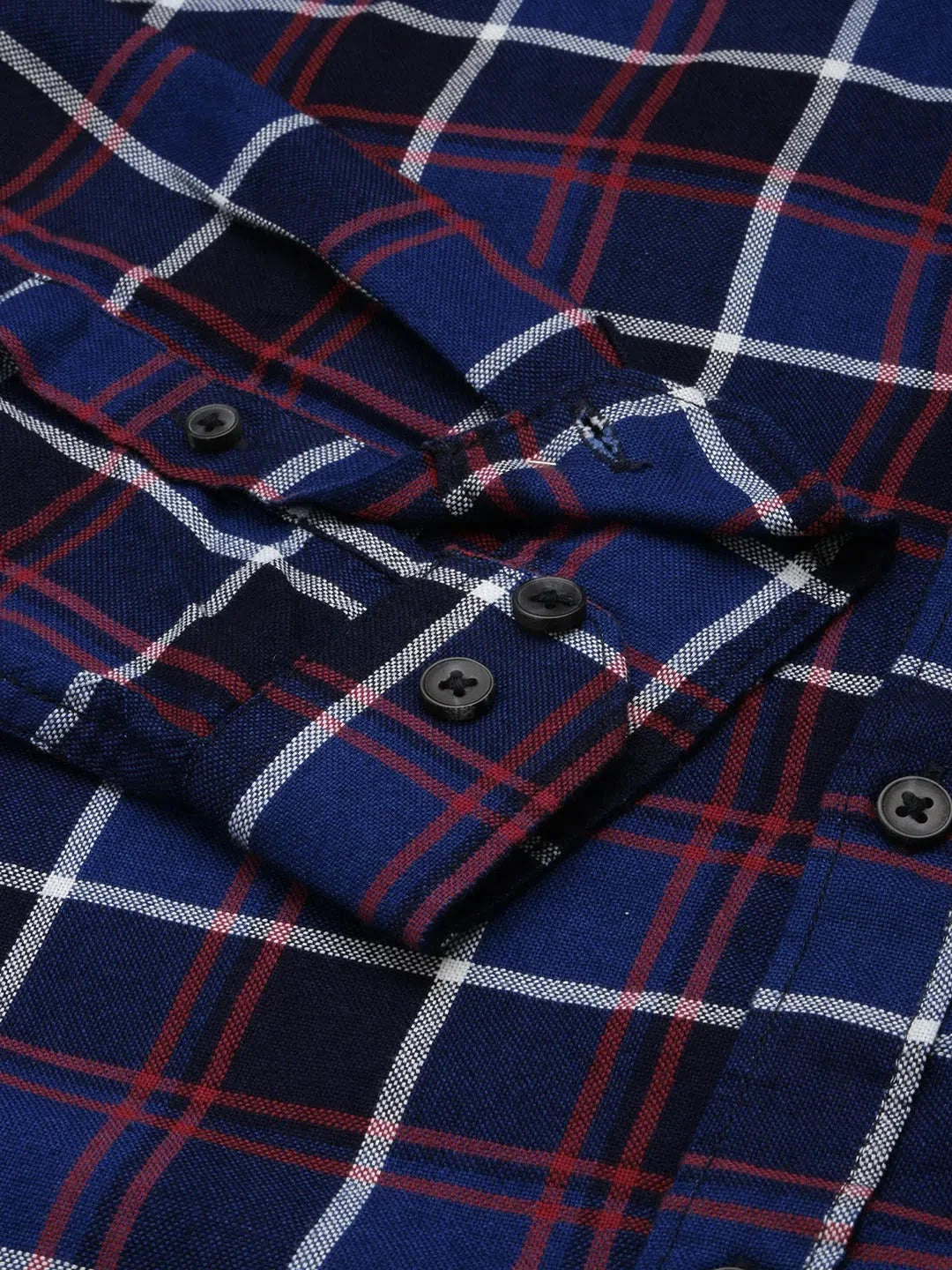 Trendy Navy Checked Mens Shirt - Cotton Casual & Formal Shirts