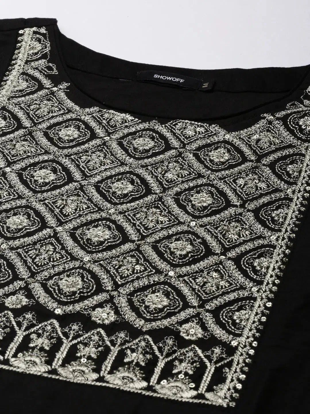 Sleek Black Indian Kurta for Ladies | DesiQlo Cotton Kurtas