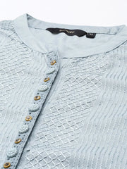 Women's Blue Printed Kurta SetKC-912-Blue