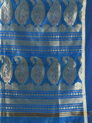 Red Cotton Saree With Zari Borders-MA64BCT401190052