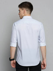 Men White Printed Casual Shirt-BENTONPRINT-4021-White