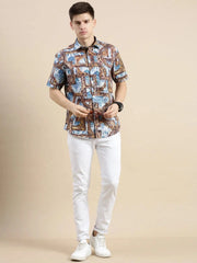 Men Multi Graphics Casual Shirt-GALAXY-1660-Multi